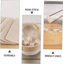 1Set Pure Cotton Steamer Cloths Steamer Mats for Release for Steamed Buns Dumplings Cakes Compatible with Various Pots and Pans