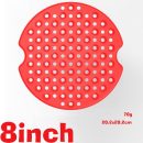 Reusable Air Fryer Liners Silicone Air Fryer Basket Mats for Baking & for Bamboo Steamers, BPA-free Anti-slip Pads 8 ” Round