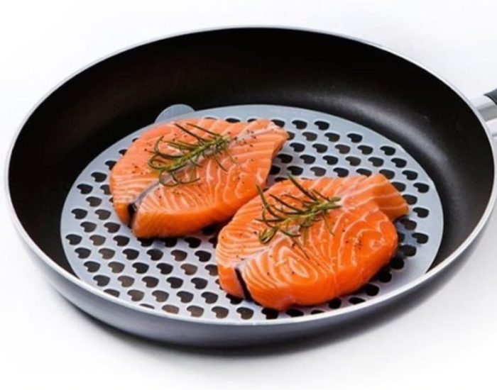 (Set of 2) Kitchen Reusable Nonstick 9-Inch Silicone Sheets, Round Steamer Mesh, Air Fryer Liner, Frying Pan, Dim Sum Pad, Baking Mat, Microwave, Dishwasher & Oven Safe up to 482 °F, - Image 2