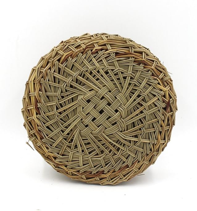 Hand-Woven Bamboo Steamer Grass Mat,Bamboo Steamer Liners Kitchen Grass Mat Rack Steamer Pad