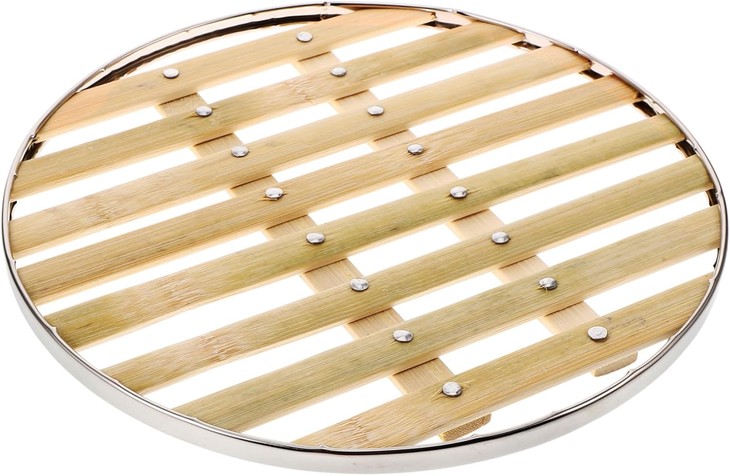 Large Capacity Bamboo Steamer Mat Steel Ring 25cm Non-stick Steamer Liner for Efficient Cooking